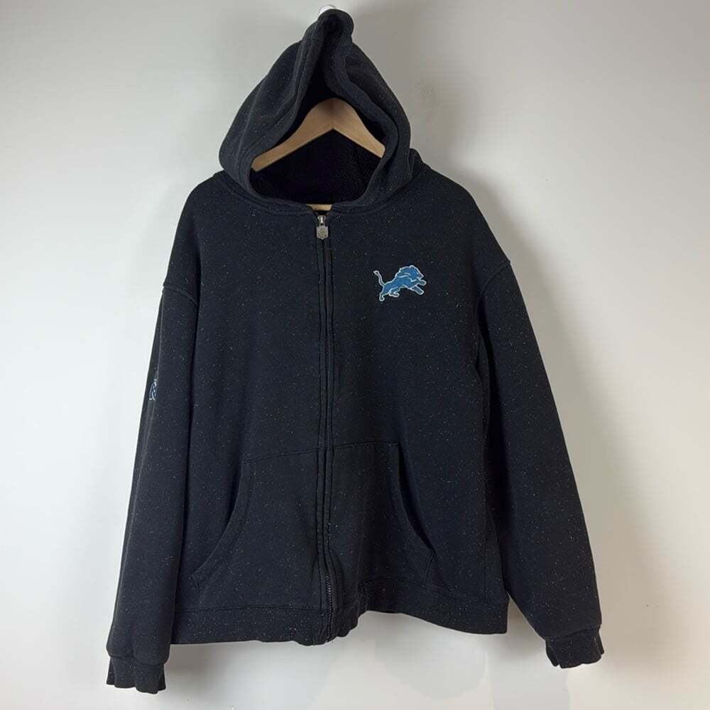 NFL Pro Line Detroit Lions Sweatshirt Jacket Men's Size Extra Large